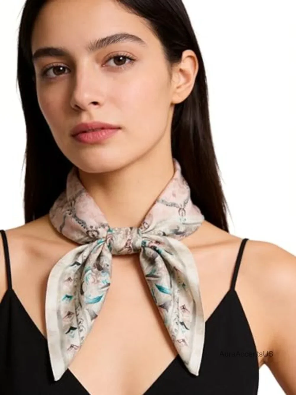100% Mulberry Silk Square Scarf - Lightweight Hair Scarf & Neckerchief